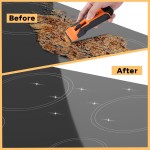 REXBETI Razor Blade Scraper Tool, 1 Pack Razor Scraper with Extra 157Pcs Razor Blades -7Pcs Metal and 150Pcs Plastic Blades, Cleaning Scraper Tool, Cooktop, Paint, Glass Scraper