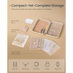 SONGMICS HOME Travel Jewelry Case, Jewelry Organizer Box with Mirror, Jewelry Pouch, Woven Embossed PU Leather, Hard Shell, Large Capacity, Gift Idea, Cloud White UJBC204W01 SONGMICS HOME Travel Jewelry Case, Jewelry Organizer Box with Mirror, Jewelry Pouch, Woven Embossed PU Leather, Hard Shell, Large Capacity, Gift Idea, Cloud White UJBC204W01