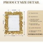 Cuspin 5x7 Picture Frame, Vintage Ornate Gold Resin Frame with Glass Front, Ginkgo Leaf Textured Photo Frame for Wall Hanging or Tabletop Display, Retro Design Home Decor Gift Cuspin 5x7 Picture Frame, Vintage Ornate Gold Resin Frame with Glass Front, Ginkgo Leaf Textured Photo Frame for Wall Hanging or Tabletop Display, Retro Design Home Decor Gift