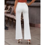 LookbookStore High Waisted Ripped Flare Jeans for Women Distressed Bell Bottom Jeans Wide Leg Pants