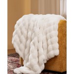 Ultra Soft Cozy Faux Fur Throw Blanket, Fuzzy Plush Thick Bubble Blanket, Luxury Fluffy Blanket for Couch, Sofa, Bedroom, and Living Room, 50x60 Inches, Cream White Ultra Soft Cozy Faux Fur Throw Blanket, Fuzzy Plush Thick Bubble Blanket, Luxury Fluffy Blanket for Couch, Sofa, Bedroom, and Living Room, 50x60 Inches, Cream White