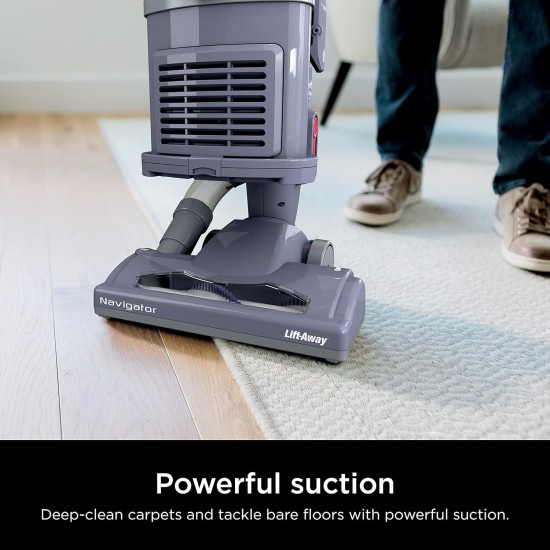 Shark NV352 Navigator Lift Away Upright Vacuum, Hepa Filter, Anti-Allergen Technology, Swivel Steering, Ideal for Carpet, Stairs, & Bare Floors, with Wide Upholstery & Crevice Tools, Lavender