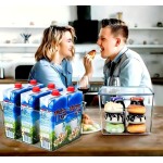 Set of 8 Large Clear Plastic Storage Bins (8L), Storage Containers for Pantry Organization and Kitchen Storage Bins,Home Edit and Cabinet Organizers