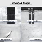 8 Pack Extra Large Heavy Duty Moving Bags, Clear Storage Bins with Lids, Reinforced Handles & Heavy-Duty Zippers Moving Boxes Storage Bags Totes for Clothes Packing, Dorms, College Supplies, Clear