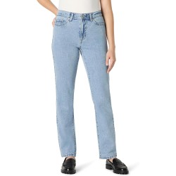 Amazon Essentials Women's Medium Stretch Slim-Fit Mid-Rise Straight Leg Jeans