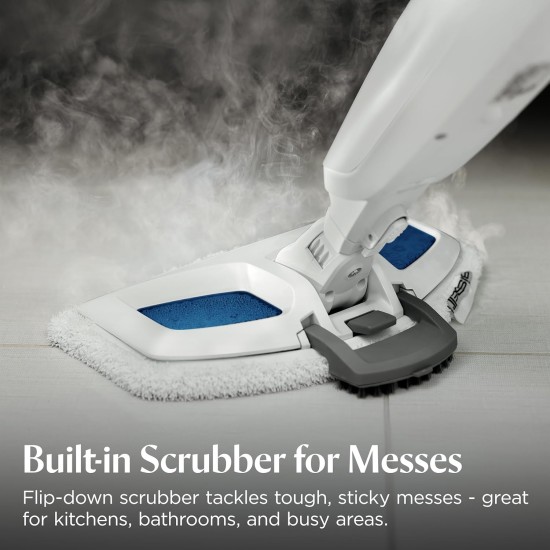 BISSELL Steam Mop 1940A PowerFresh Floor Steam Cleaner for Hard Wood & Tile with Natural Sanitization, Easy Scrubber, Variable Steam, 12” Cleaning Path