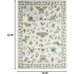Lahome Insect Print Washable Area Rugs 5x7, Soft Rugs for Living Room Ultra-Thin Non-Shedding Modern Bedroom Rug, Throw Rug Large Carpet for Dining Room Nursery Vionnet(5'x7',Beige)