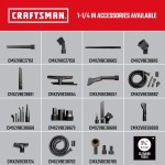 CRAFTSMAN CMXEVBE17250 2.5 Gallon 2.5 Peak HP Wet Dry Vac, Portable Shop Vacuum Wet and Dry with Filter Bag, Hose and Attachments for Cleaning in the Home