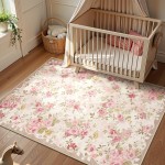 Lahome Floral Washable Rugs 5x7,Rugs for Living Room Boho Area Rug,Vintage Rugs for Bedroom Girls Non Slip Low Pile Ultra-Thin Large Carpet for Farmhouse,Dining Room,Kids Playroom Nina (5'X7',Beige) Lahome Floral Washable Rugs 5x7,Rugs for Living Room Boho Area Rug,Vintage Rugs for Bedroom Girls Non Slip Low Pile Ultra-Thin Large Carpet for Farmhouse,Dining Room,Kids Playroom Nina (5'X7',Beige)