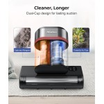 Abolee Bed Vacuum Cleaner, 6-in-1 Mattress Vacuum Cleaner Bed Vacuum Cleaner with UV-C Light & 15kPa Suction, Powerful Double-Cup Handheld Vacuum, Corded Handheld Vacuum for Dust, Silver-Gray