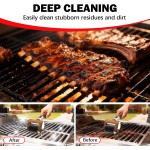 Electric Grill Brush, 2-Speed BBQ Grill Brush with LED Light/Screen Powerful Cleaning 800RPM/4000mAh/2 Brush Heads No Bristle Shedding Rechargeable Lightweight Grill Cleaner for Outdoor/Camping