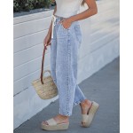 GRAPENT Barrel Jeans for Women Trendy High Waisted Cropped Baggy Wide Leg Pull On Elastic Waist Stretchy Denim Pants GRAPENT Barrel Jeans for Women Trendy High Waisted Cropped Baggy Wide Leg Pull On Elastic Waist Stretchy Denim Pants