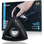 Analan Mini Pet Hair Remover for Car Detailing Supplies, Carpet Dog Hair Remover for Car Interior, Triangle Dog Hair Remover for Auto Detailing, Couch, Furniture, Lint, Carpet (Jet Black)