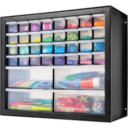 IRIS USA Screw Tool Organizer Small Parts Cabinet Chest, 36-Drawer Hardware Electronics Nuts Bolts Storage Drawers Organization Toolbox Garage Craft Business Teacher Beads Scrapbook Art Hobby - Black