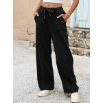 ANRABESS Women Barrel Jeans High Waisted Wide Leg Drawstring Denim Pants Y2K Baggy Loose Fit Trouser Jeans with Pockets