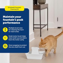PetSafe Drinkwell Fountain Cleaning Kit - Deep Bowl Cleaning for Hard-to-Reach Areas of Compatible Cat Fountains - Removes Hidden Residue & Maintains Pump Performance