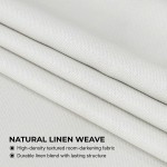 HPD Half Price Drapes - Faux Linen Curtains for Living Room (1 Panel) - 50W X 108L - Textured Room Darkening Curtains for Bedroom 108 Inches Long - Drapes for Home Decor, Birch