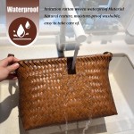 BROWNLILY Handwoven Clothes Basket Laundry Hampers Large Wicker Storage Baskets for Shelves Blankets Closet Storage Bins Car Bedroom Bathroom Organizers and Storage Bath (Pack of 4, Brown)