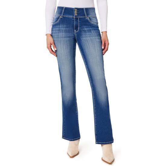 WallFlower Women's Sassy Bootcut High Rise Insta Soft Juniors Jeans