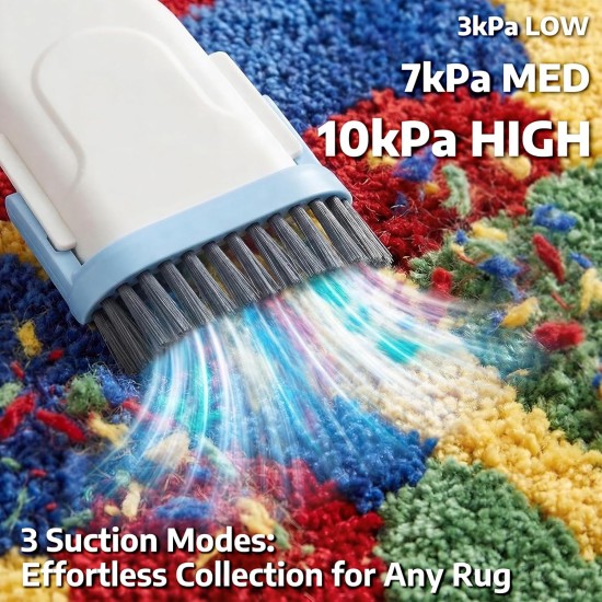 OFFNOVA 350W Carpet Trimming Vacuum Kit - Rug Carving Tool with Shearing Guide & 5 Length Guards, 2L Dust Tank, Carpet Sculpting & Captures Fine Particles for Clean Workspace