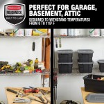 Rubbermaid 6-Pack Heavy Duty Durable 3 GAL Totes for Storage with Snap Lids and Handles, Plastic Storage Bins Stackable Black Gray for Home and Garage (3 GAL - 6 Pack Solid Black and Grey) Rubbermaid 6-Pack Heavy Duty Durable 3 GAL Totes for Storage with Snap Lids and Handles, Plastic Storage Bins Stackable Black Gray for Home and Garage (3 GAL - 6 Pack Solid Black and Grey)