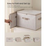 SONGMICS Foldable Storage Organizer Boxes, Set of 3 Storage Basket Bins with Lids, Handles, Clothes Organizer, 15.7 x 11.8 x 9.8 Inches, Non-Woven Fabric, Summer Sand URZB003K01 SONGMICS Foldable Storage Organizer Boxes, Set of 3 Storage Basket Bins with Lids, Handles, Clothes Organizer, 15.7 x 11.8 x 9.8 Inches, Non-Woven Fabric, Summer Sand URZB003K01