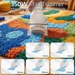 OFFNOVA 350W Carpet Trimming Vacuum Kit - Rug Carving Tool with Shearing Guide & 5 Length Guards, 2L Dust Tank, Carpet Sculpting & Captures Fine Particles for Clean Workspace