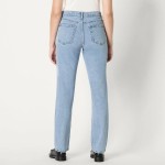 Amazon Essentials Women's Medium Stretch Slim-Fit Mid-Rise Straight Leg Jeans
