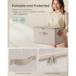 SONGMICS Foldable Storage Organizer Boxes, Set of 3 Storage Basket Bins with Lids, Handles, Clothes Organizer, 15.7 x 11.8 x 9.8 Inches, Non-Woven Fabric, Summer Sand URZB003K01 SONGMICS Foldable Storage Organizer Boxes, Set of 3 Storage Basket Bins with Lids, Handles, Clothes Organizer, 15.7 x 11.8 x 9.8 Inches, Non-Woven Fabric, Summer Sand URZB003K01