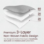 Reli. 60L Clothes Storage Bags (9 Pack) Closet Organizers, Storage Containers | Foldable Clothes Bins w/Lids, Handles | Large Bags for Storing Towels, Clothing, Toys, Blankets | Grey Reli. 60L Clothes Storage Bags (9 Pack) Closet Organizers, Storage Containers | Foldable Clothes Bins w/Lids, Handles | Large Bags for Storing Towels, Clothing, Toys, Blankets | Grey