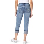 WallFlower Luscious Curvy 23.5” Mid-Rise Cropped Jeans for Women, Insta Stretch Denim Juniors Jeans