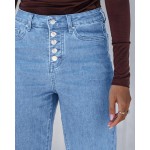 GRAPENT Wide Leg Jeans for Women High Waisted Trendy Button Fly Stretchy Denim Pants Vintage Straight Leg Trouser Jeans