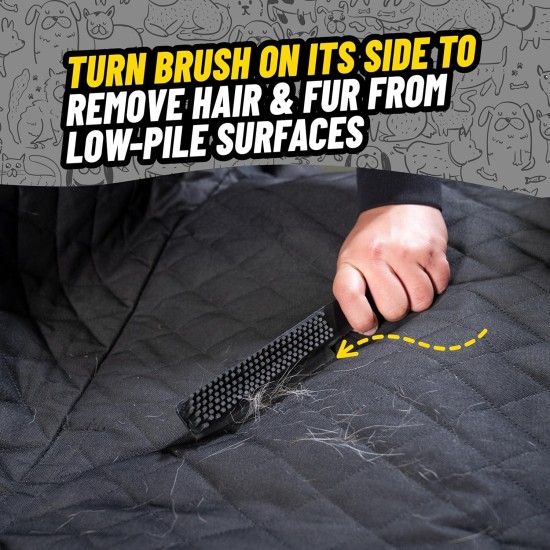 Chemical Guys Professional Rubber Pet Hair Removal Brush – Multi Surface Detailing & Pet Hair Removal Tool for Cars, Trucks, SUVs, RVs & Home – Removes Lint and Debris from Upholstery and Carpet