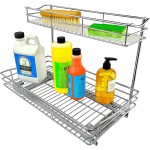 LYNK PROFESSIONAL® Pull Out Under Sink Kitchen Cabinet Organizer - 11.5 in. x 18 inch deep Drawer - Sliding Shelf Organizer for Cabinets and Undersink Storage Shelves - Lifetime Ltd. Warranty – Chrome