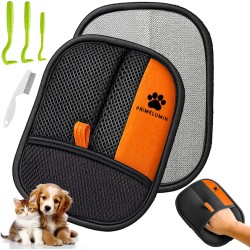 Pet Hair Remover Glove for Couch & Furniture – Reusable Electrostatic Dog & Cat Fur Remover Mitt for Sofa, Upholstery, Carpet & Car Seats, Washable Pet Hair Cleaning Tool